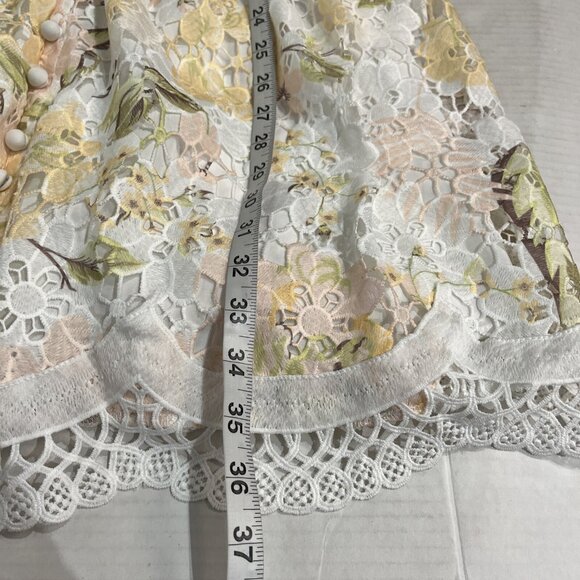 LAtiste by Amy Dress  XL Open Floral Crochet Lace Mini Cottagecore Feminine - Picture 5 of 11